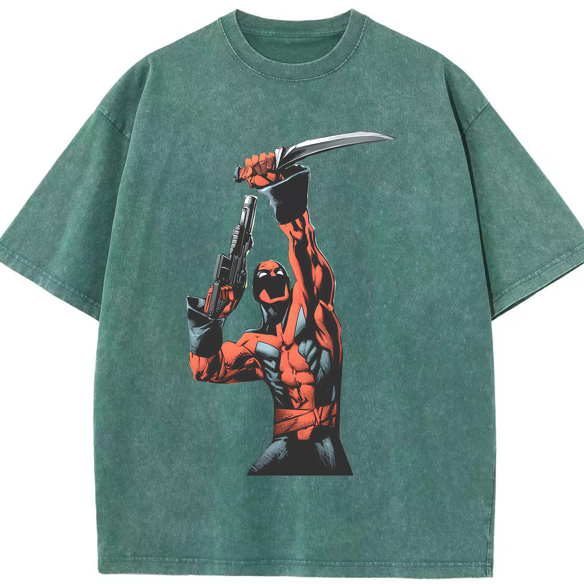 （画像用） Deadpool デッドプール 綿100% ヴィンテージ風 半袖Tシャツ（フロントプリント）